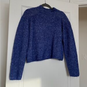 Cozy Blue Crew Neck Sweater
